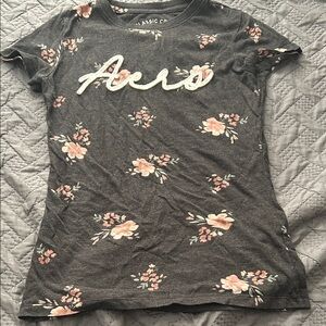 Aeropostale Classic Crew Black Tee